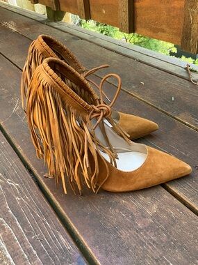 Zara Fringe Heels